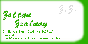 zoltan zsolnay business card